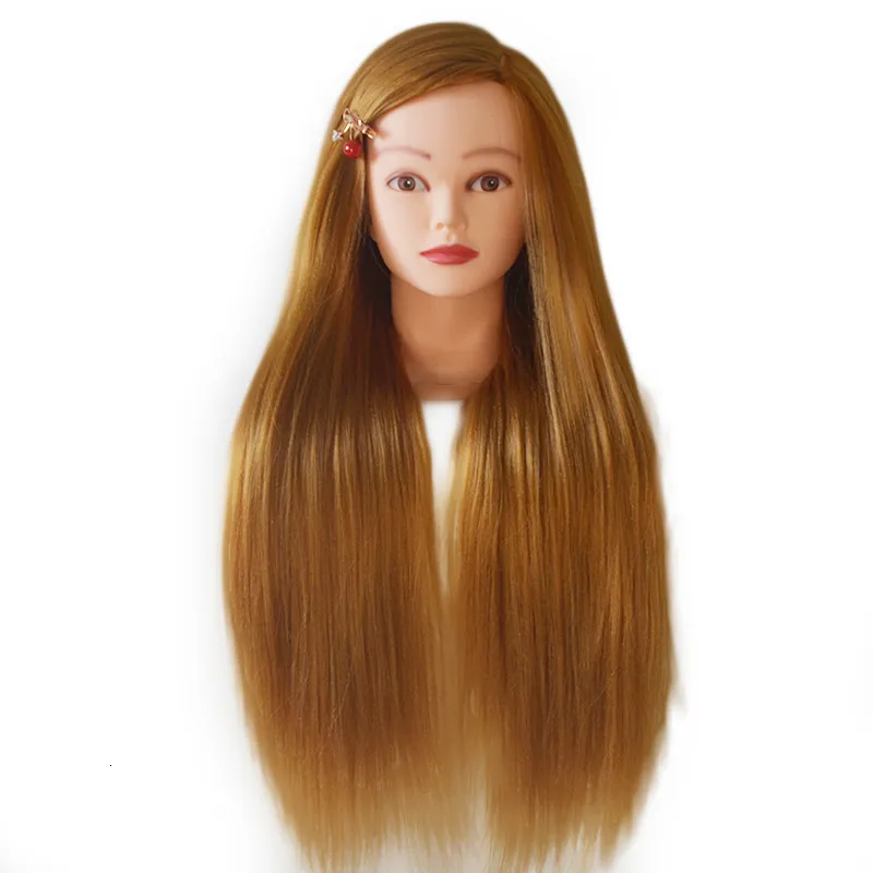 High Temperature Fiber Blonde Hairart Mannequin Head For Braid Hairstyles  100% Human Hair Training Head With Free Clamp From Jia0007, $13.78